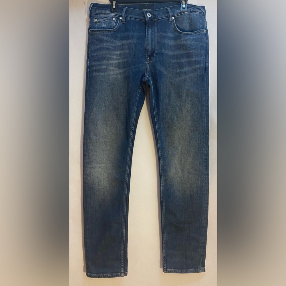 Junk de Luxe J-02 Skinny Jeans Mens 36x32 Blue Dark Wash Jokas Slim Denim